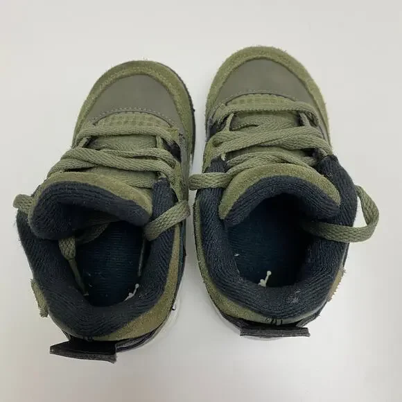 Nike Air Jordan 4 Retro SE Craft Olive Toddler Sneakers